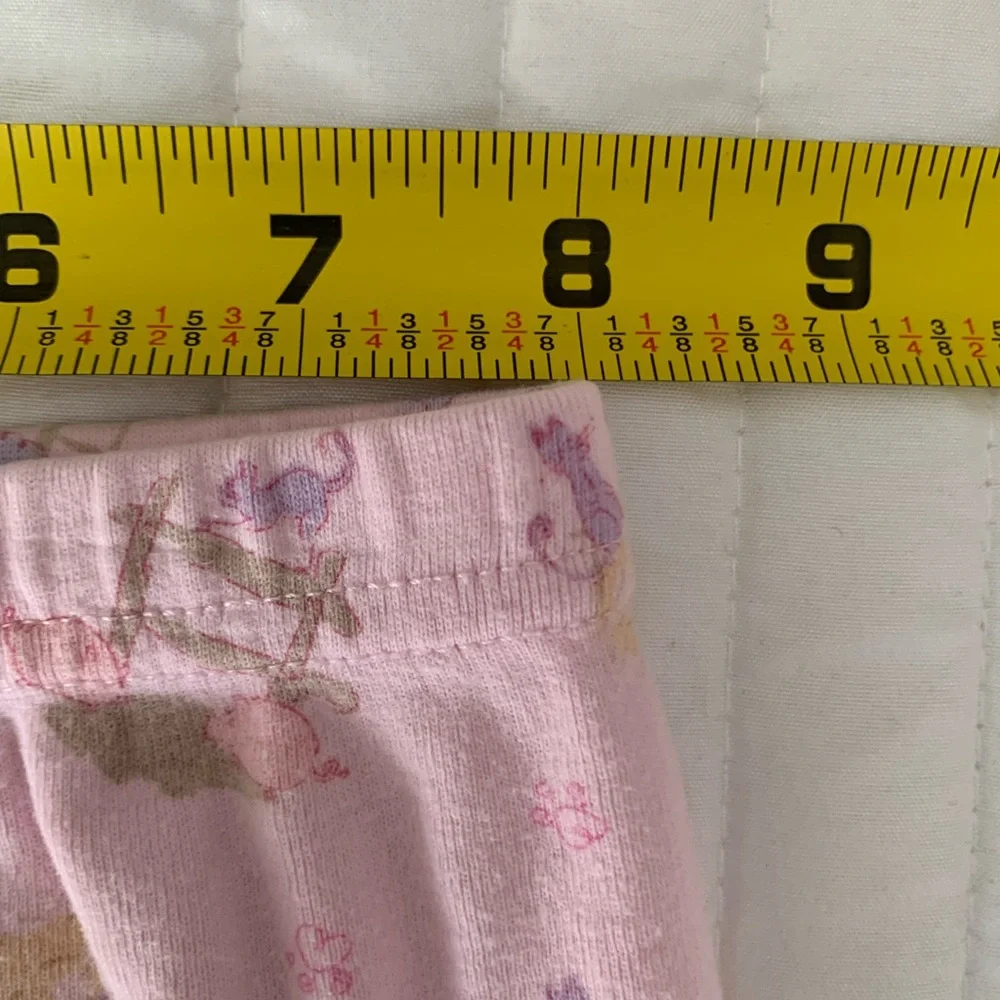 Vintage OshKosh Farmyard Pajama Bottoms Girls Size 24M Pink Snug Fitting Pants